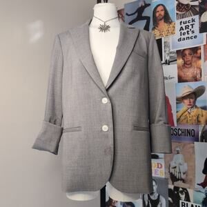 Designer Wool Boyfriend Blazer